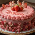 Strawberry Themed Birthday Cake