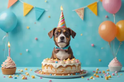 Birthday Cake Dog Theme