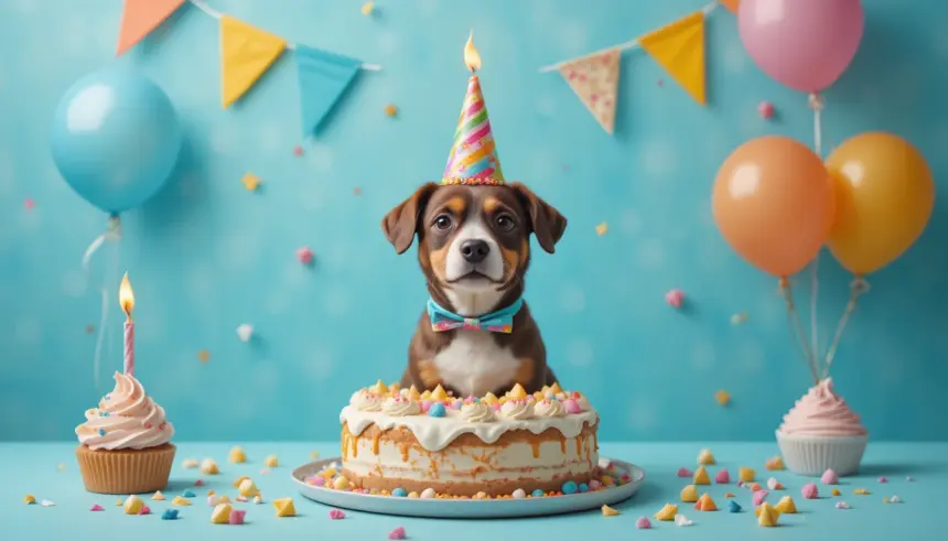 Birthday Cake Dog Theme