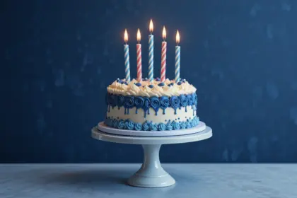 Birthday Cake Navy Blue