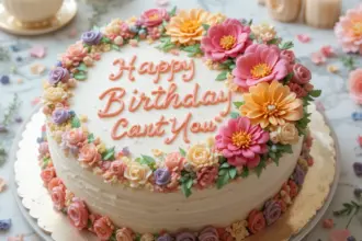 Cake Flowers Birthday