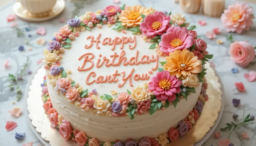 Cake Flowers Birthday