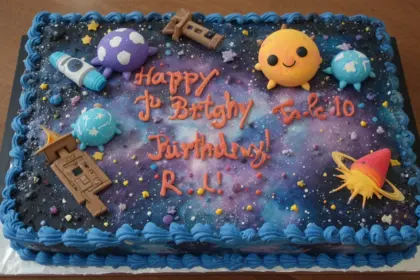 Outer Space Birthday Cake