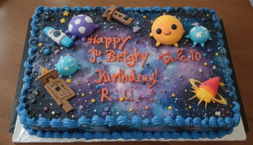 Outer Space Birthday Cake