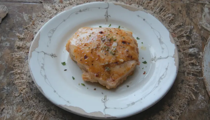 Cooked Chicken Breast On Plate