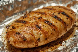 Grilled Chicken Breast On Foil