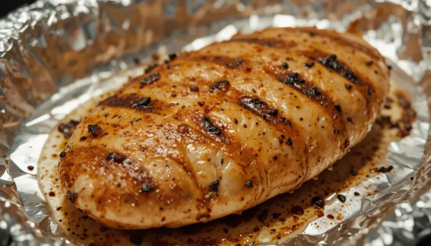 Grilled Chicken Breast On Foil