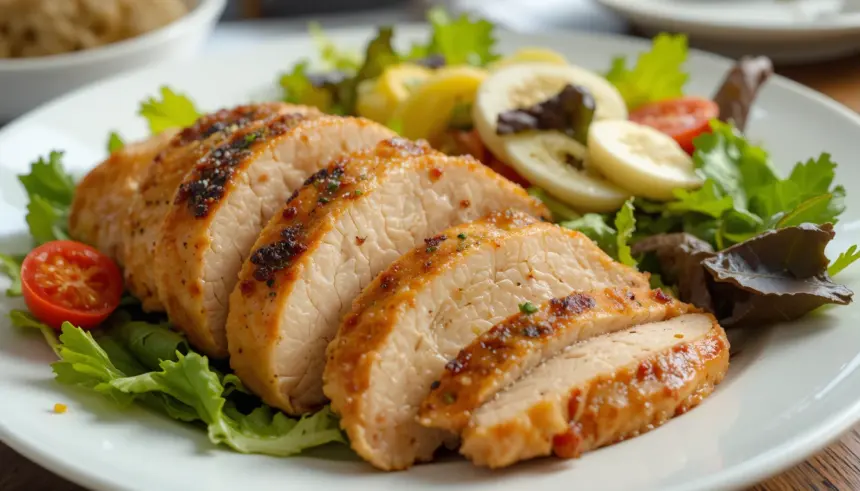Sliced Chicken Breast With Salad