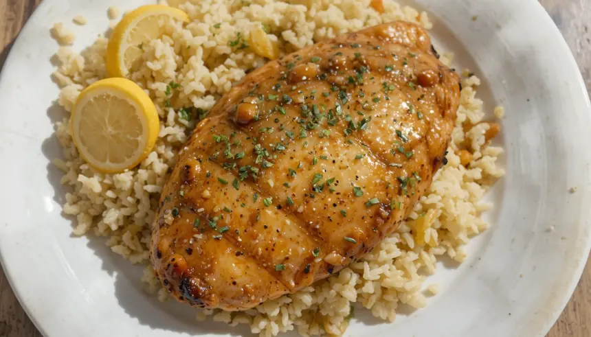 Chicken Breast With Lemon Rice