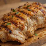 Grilled Chicken Breast On Wooden Board
