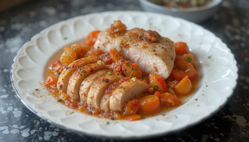 Sliced Chicken Breast With Tomatoes
