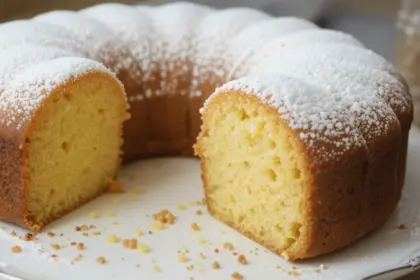 Lemon Pound Cake With Powdered Sugar