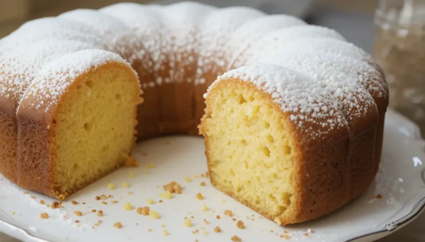 Lemon Pound Cake With Powdered Sugar