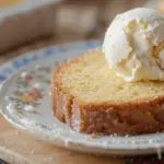 Slice Of Pound Cake With Ice Cream