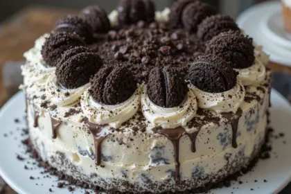 Oreo Ice Cream Cake With Pound Cake