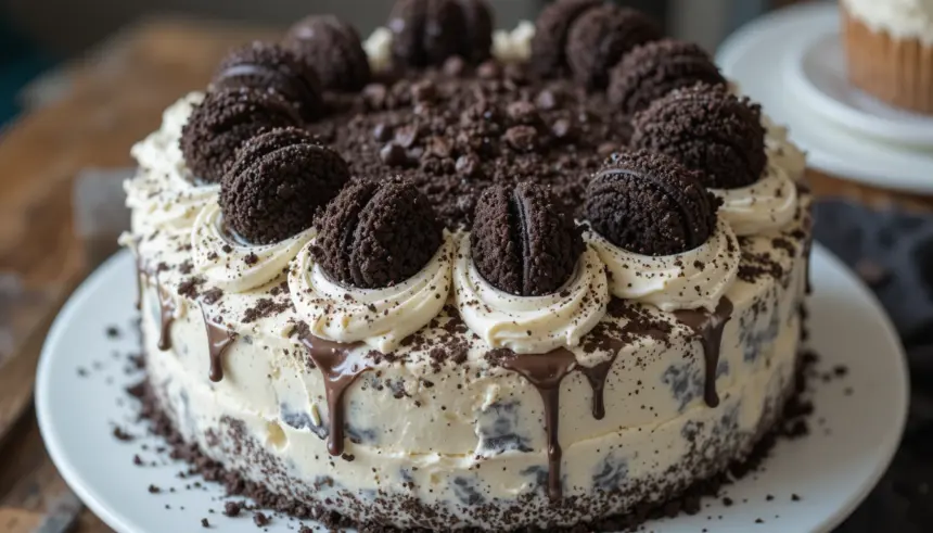 Oreo Ice Cream Cake With Pound Cake
