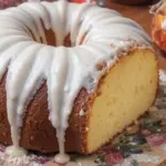 Sour Cream Pound Cake With Vanilla Glaze