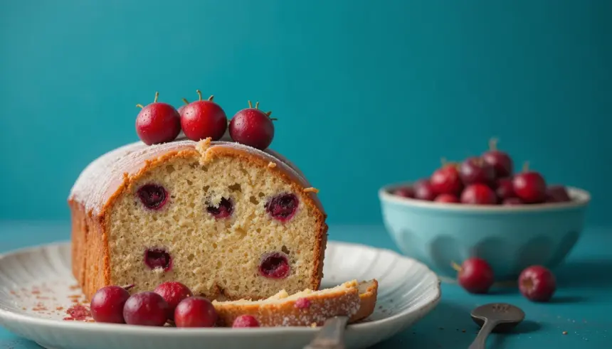 Cranberry Pound Cake With Fresh Cranberries