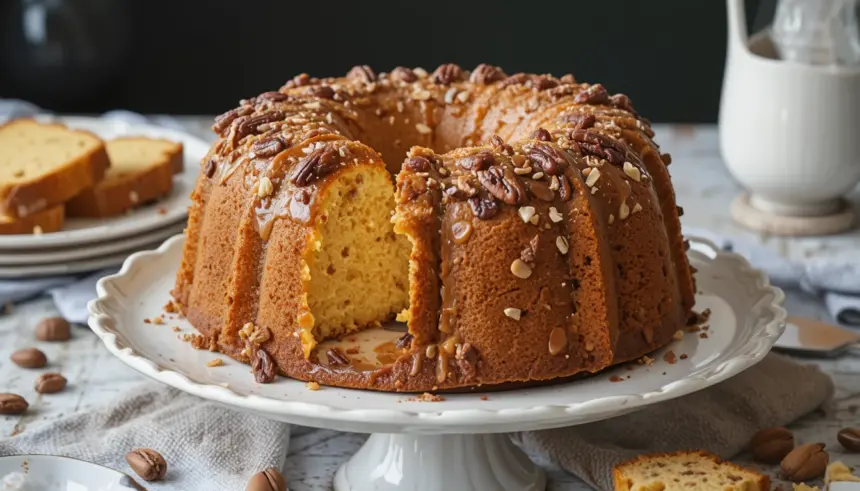 Buttermilk Pound Cake With Pecans