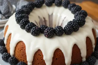 Blackberry Pound Cake With Cream Cheese Frosting