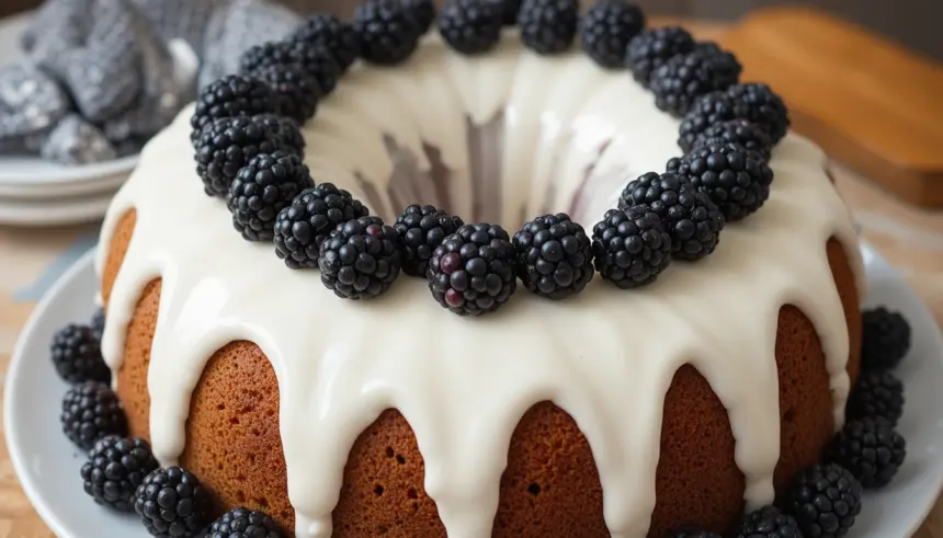 Blackberry Pound Cake With Cream Cheese Frosting