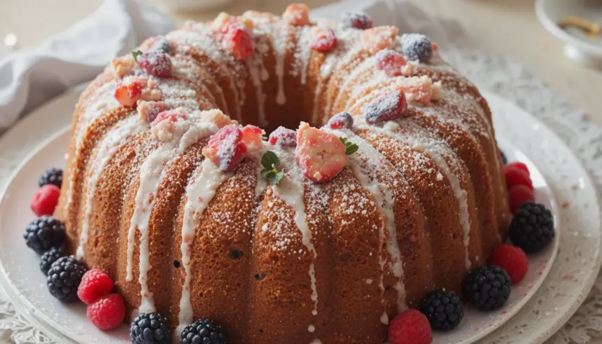 Vanilla Pound Cake With Berries
