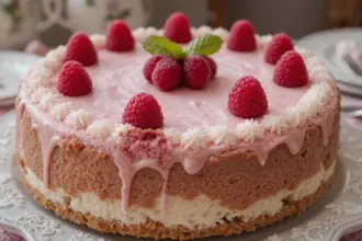 Raspberry Cheesecake With Pound Cake Crust