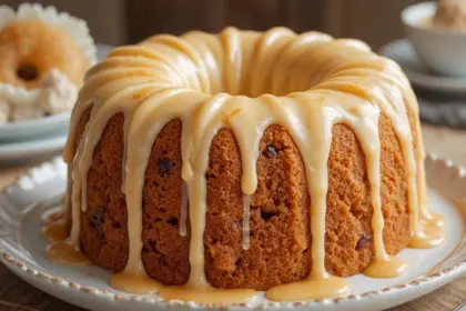 Cream Cheese Pound Cake With Caramel Icing