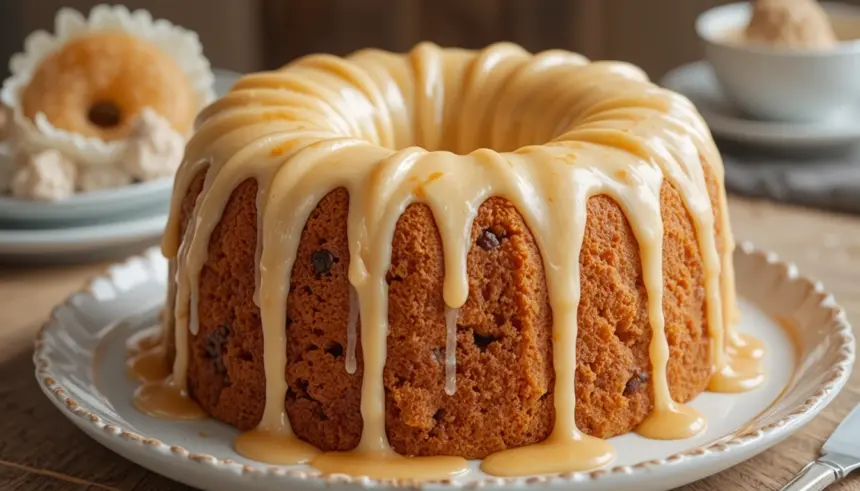 Cream Cheese Pound Cake With Caramel Icing