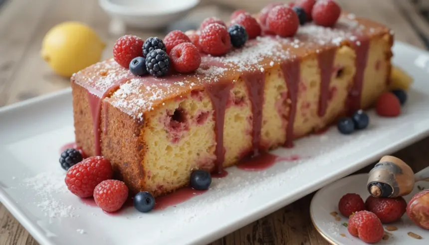 Lemon Pound Cake With Berries
