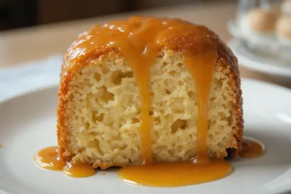Pound Cake With Caramel Sauce