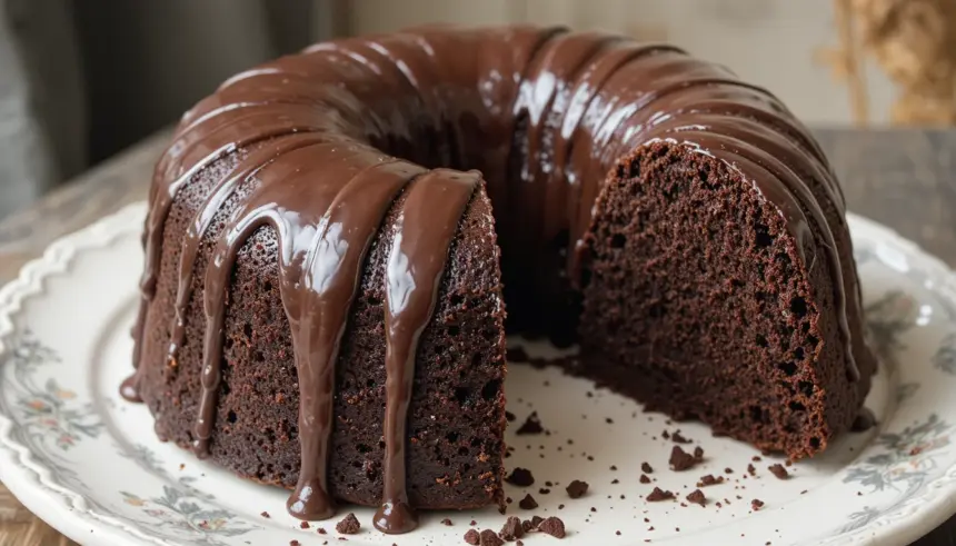 Chocolate Pound Cake With Chocolate Icing