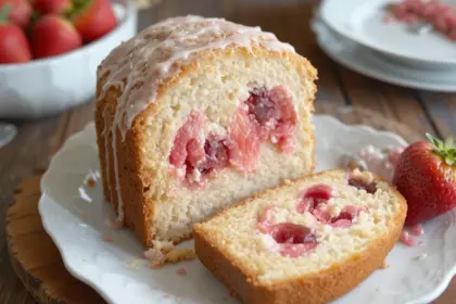 Pound Cake With Strawberry Filling