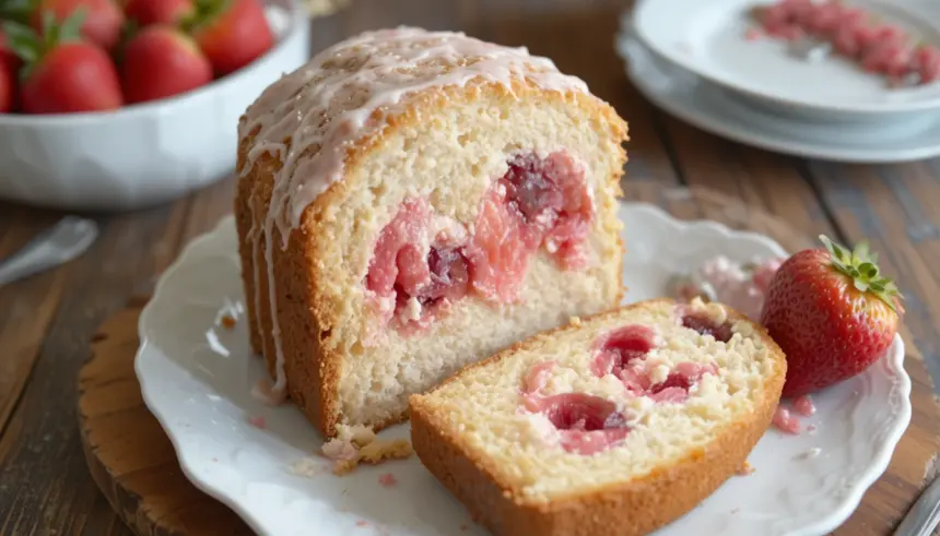 Pound Cake With Strawberry Filling