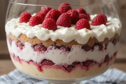 Raspberry Trifle With Pound Cake