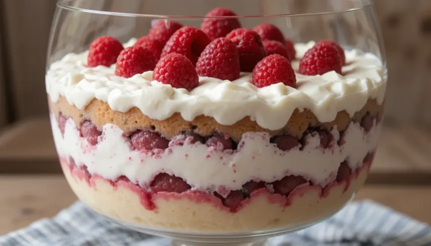 Raspberry Trifle With Pound Cake