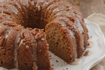 Sweet Potato Pound Cake With Maple Pecan Glaze