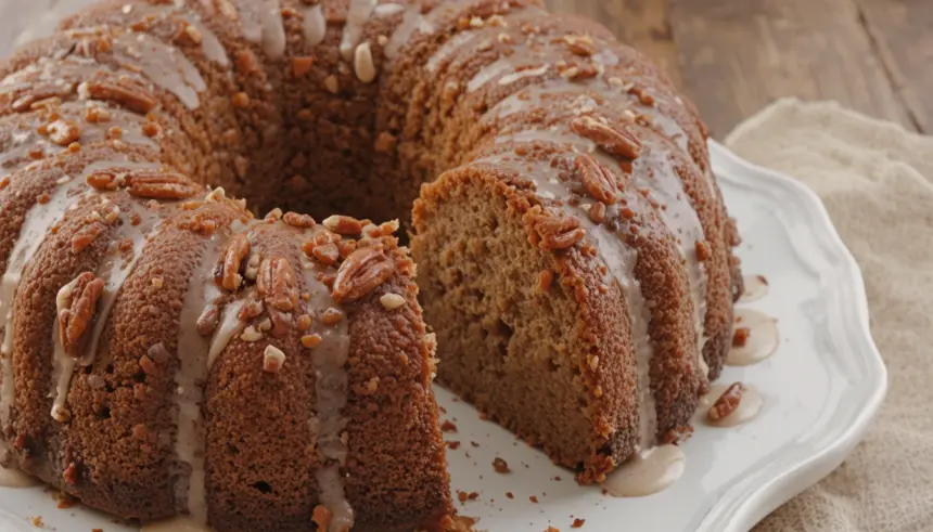 Sweet Potato Pound Cake With Maple Pecan Glaze