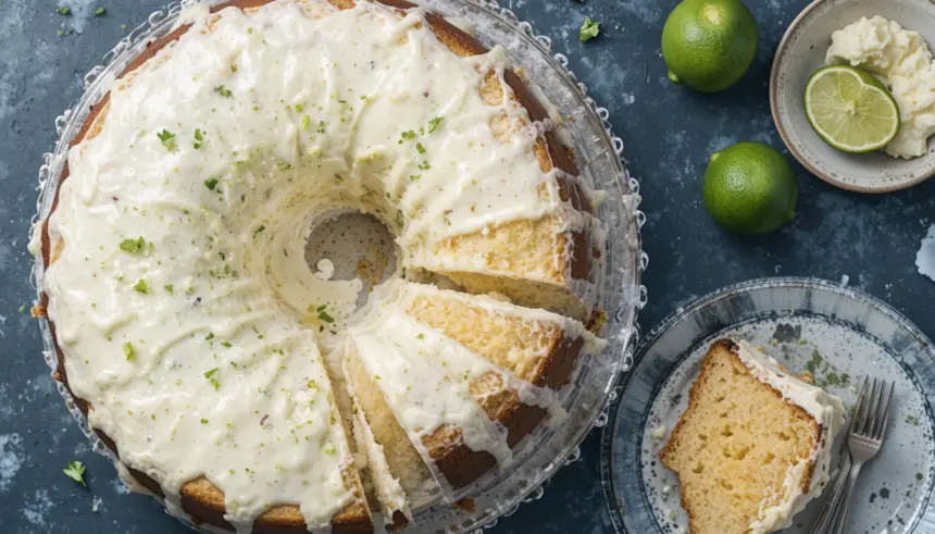 Key Lime Pound Cake With Key Lime Cream Cheese Icing