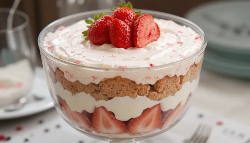 Strawberry Shortcake Trifle With Pound Cake