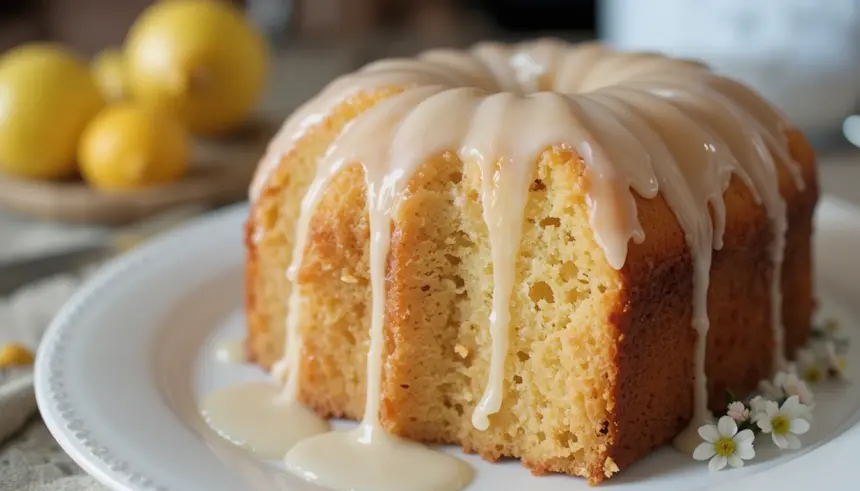 Moist Lemon Pound Cake With Glaze