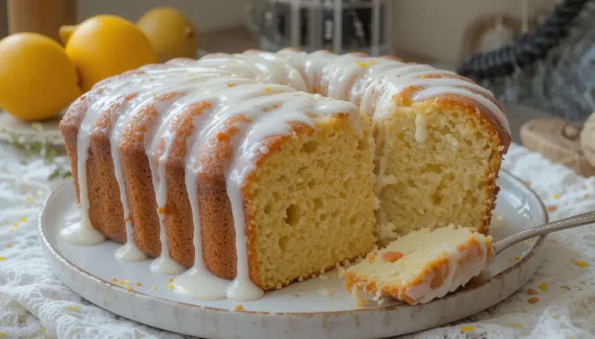 Italian Lemon Pound Cake With Glaze