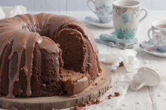 Chocolate Pound Cake With Fudge Icing