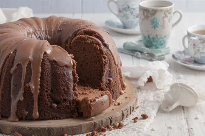 Chocolate Pound Cake With Fudge Icing