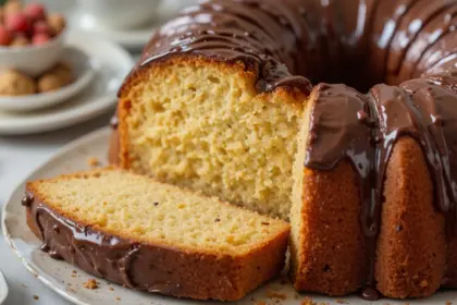 Pound Cake With Chocolate Icing