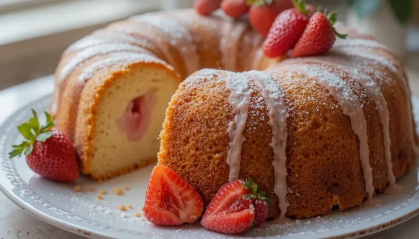 Pound Cake With Strawberries