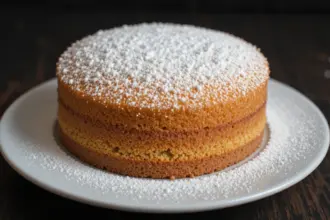 Plain Sponge Cake With Powdered Sugar
