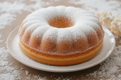 Sponge Cake With Powdered Sugar