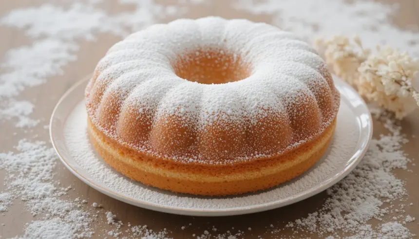 Sponge Cake With Powdered Sugar