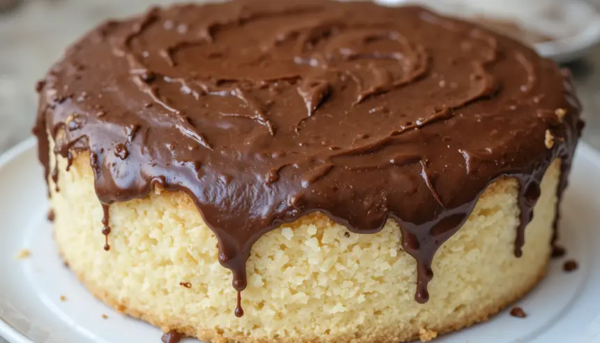 Sponge Cake With Chocolate Frosting